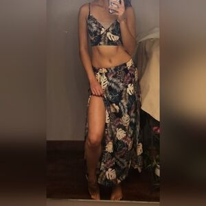 Floral Print Maxi Skirt